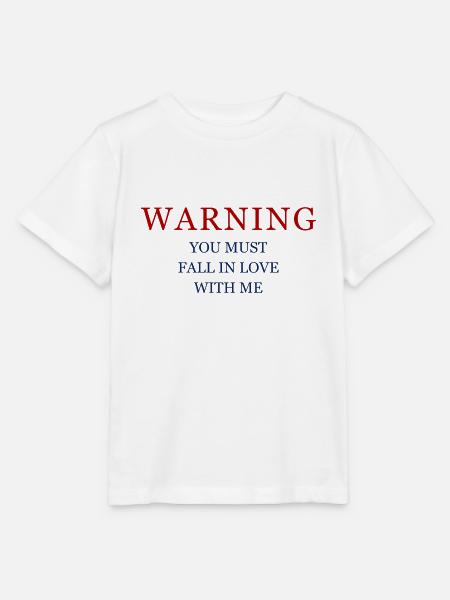 Warnung Liebe - Stanley/Stella Kinder T-Shirt MINI CREATOR  - Weiß