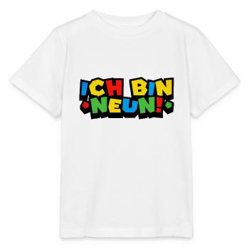 9. GEBURTSTAG - ICH BIN NEUN - GEBURTSTAGSGESCHENK - Stanley/Stella Kinder T-Shirt MINI CREATOR  - Weiß - Vorne - Maike (125cm)