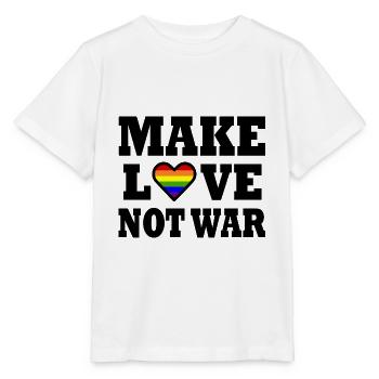 Make love not war - T-shirt bio MINI CREATOR Stanley/Stella Enfant - blanc - Devant - Maike (125cm)