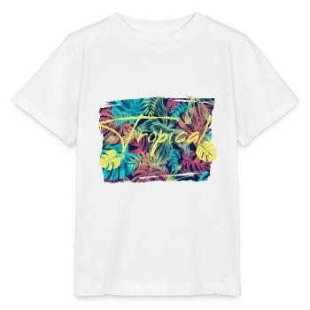 Tropical leaves - Stanley/Stella MINI CREATOR Kids’ T-Shirt - white - Front - Maike (125cm)