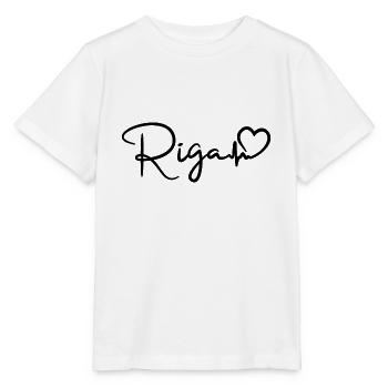 Riga Herzschlag - Stanley/Stella Kinder T-Shirt MINI CREATOR  - Weiß - Vorne - Maike (125cm)