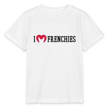 I love Frenchies - Stanley/Stella MINI CREATOR Kids’ T-Shirt - white - Front - Maike (125cm)