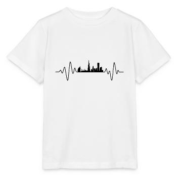 Dubai Herzschlag Skyline Dubai - Stanley/Stella Kinder T-Shirt MINI CREATOR  - Weiß - Vorne - Maike (125cm)