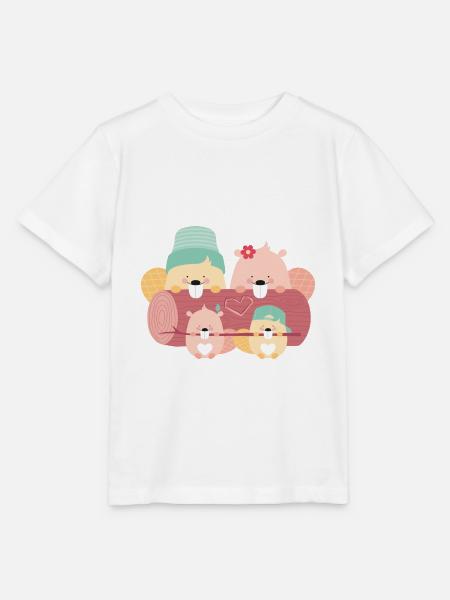 BEAVER FAMILY - Stanley/Stella Kinder T-Shirt MINI CREATOR - Weiß
