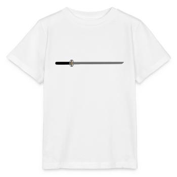 Épée idée cadeau médiévale lame tranchante - T-shirt bio MINI CREATOR Stanley/Stella Enfant - blanc - Devant - Maike (125cm)