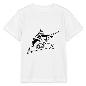 Pêche pêche pêche - T-shirt bio MINI CREATOR Stanley/Stella Enfant - blanc - Devant - Maike (125cm)