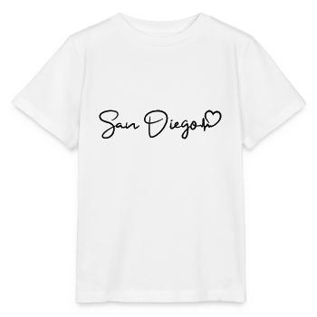 Battement de cœur de San Diego - T-shirt bio MINI CREATOR Stanley/Stella Enfant - blanc - Devant - Maike (125cm)