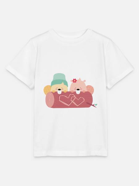 BEAVER DATE - Stanley/Stella Kinder T-Shirt MINI CREATOR - Weiß