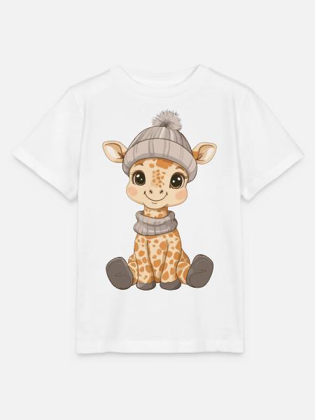 Giraffe Süß Niedlich Baby Kinder Tier Cartoon - Stanley/Stella Kinder T-Shirt MINI CREATOR  - Weiß