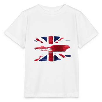 Union Jack versengt - Stanley/Stella Kinder T-Shirt MINI CREATOR  - Weiß - Vorne - Maike (125cm)