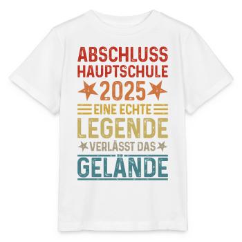 Abschluss Hauptschule 2025 Legende Gelände - Stanley/Stella Kinder T-Shirt MINI CREATOR  - Weiß - Vorne - Maike (125cm)
