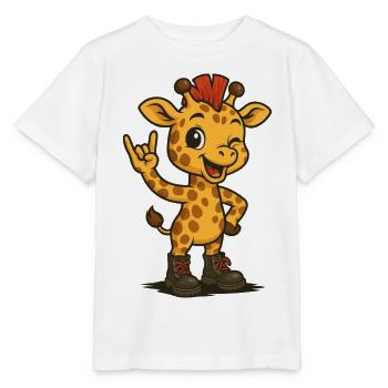 Girafe punk rock - T-shirt bio MINI CREATOR Stanley/Stella Enfant - blanc - Devant - Maike (125cm)