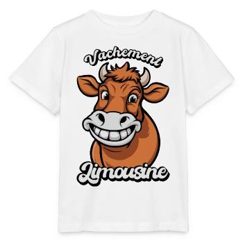 Vachement Limousine Humor Ländliches Landwirtschaftsgeschenk - Stanley/Stella Kinder T-Shirt MINI CREATOR  - Weiß - Vorne - Maike (125cm)