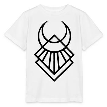Black Egyptian Lunar Symbol - Stanley/Stella MINI CREATOR Kids’ T-Shirt - white - Front - Maike (125cm)