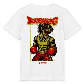Zombie Boxer Headbanging - Stanley/Stella MINI CREATOR Kids’ T-Shirt - white - Front - Maike (125cm)