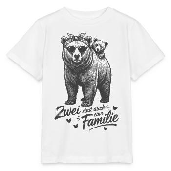 Mama Bär Kind Baby - Zwei sind auch eine Familie - Stanley/Stella Kinder T-Shirt MINI CREATOR  - Weiß - Vorne - Maike (125cm)