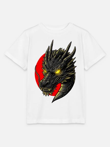 Asiatischer Drache Drachenkopf - Stanley/Stella Kinder T-Shirt MINI CREATOR - Weiß