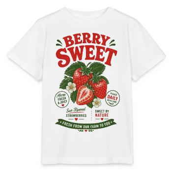 Berry Sweet Strawberry Farm - Stanley/Stella Kinder T-Shirt MINI CREATOR  - Weiß - Vorne - Maike (125cm)