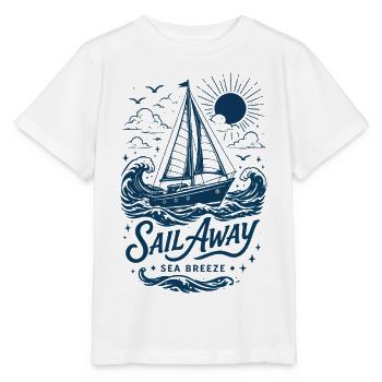 Segelboot und Brise Marine - Stanley/Stella Kinder T-Shirt MINI CREATOR  - Weiß - Vorne - Maike (125cm)