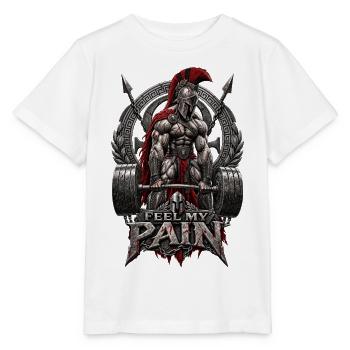 Spartaner Fühl mein schmerz - Stanley/Stella Kinder T-Shirt MINI CREATOR  - Weiß - Vorne - Maike (125cm)