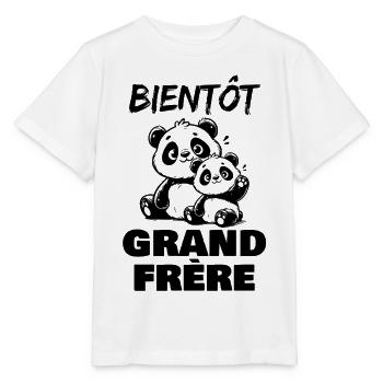Bald ein großer Bruder - Stanley/Stella Kinder T-Shirt MINI CREATOR  - Weiß - Vorne - Maike (125cm)