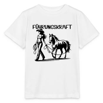 Führungskraft Pferd Reiten Geschenkidee Pferde - Stanley/Stella Kinder T-Shirt MINI CREATOR  - Weiß - Vorne - Maike (125cm)