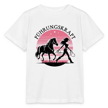 Führungskraft Pferd Reiten Geschenkidee Pferde - Stanley/Stella Kinder T-Shirt MINI CREATOR  - Weiß - Vorne - Maike (125cm)