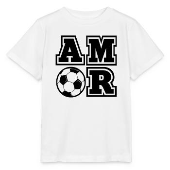 Amor Spanish I Love Soccer Spanish Sport Saying - Stanley/Stella MINI CREATOR Kids’ T-Shirt - white - Front - Maike (125cm)
