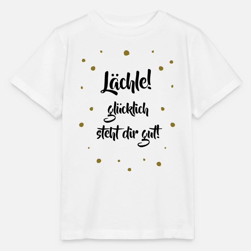 Lächle! Glücklich steht dir gut. - Stanley/Stella Kinder T-Shirt MINI CREATOR  - Weiß