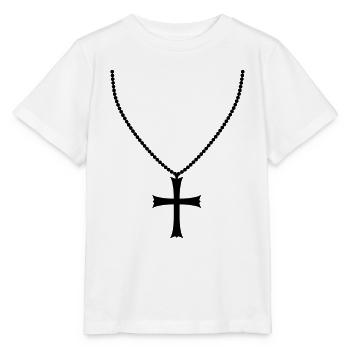 bijoux collier église symbole croix jésus christ - T-shirt bio MINI CREATOR Stanley/Stella Enfant - blanc - Devant - Maike (125cm)