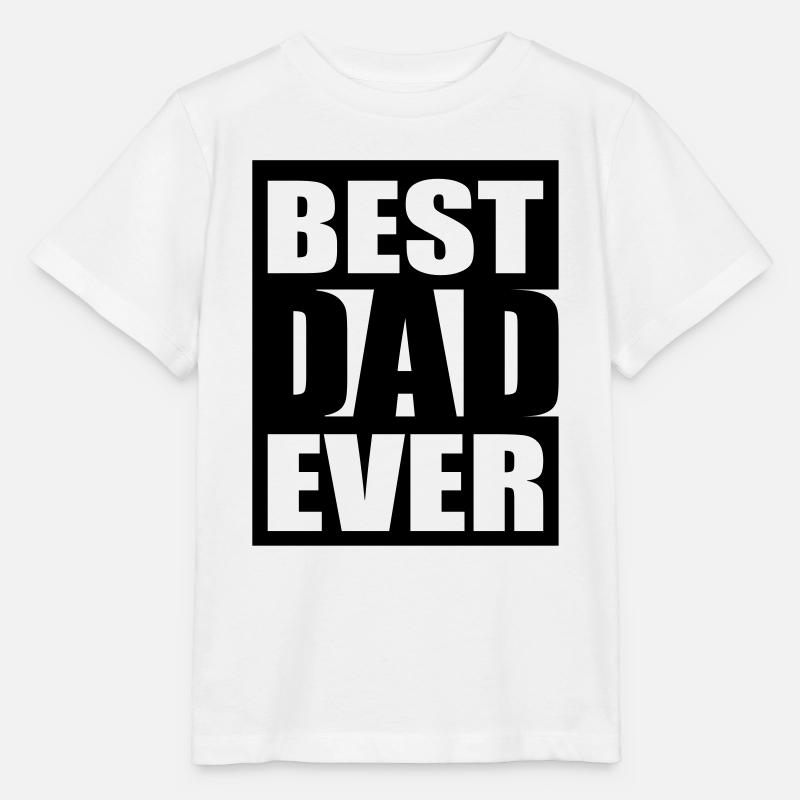 Best Dad Ever Logo-Design - T-shirt bio MINI CREATOR Stanley/Stella Enfant - blanc