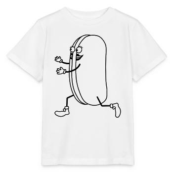 grillwurst broetchen brot frau wuerstchen rennen g - Stanley/Stella Kinder T-Shirt MINI CREATOR  - Weiß - Vorne - Maike (125cm)