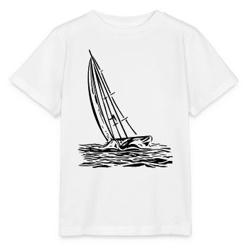 Voilier au vent - T-shirt bio MINI CREATOR Stanley/Stella Enfant - blanc - Devant - Maike (125cm)