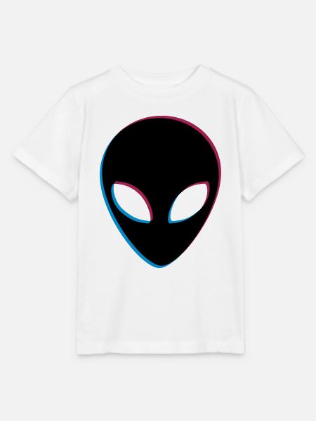 Alien 3D Effekt - Stanley/Stella Kinder T-Shirt MINI CREATOR - Weiß