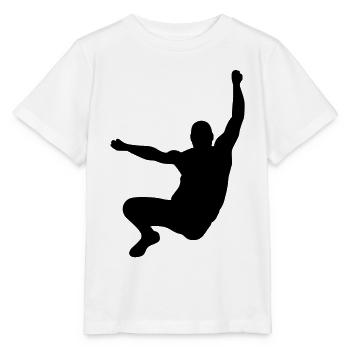 Sportler beim Weitsprung - Stanley/Stella Kinder T-Shirt MINI CREATOR  - Weiß - Vorne - Maike (125cm)