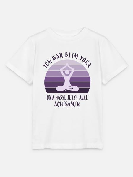 Ich war beim Yoga - Stanley/Stella Kinder T-Shirt MINI CREATOR - Weiß