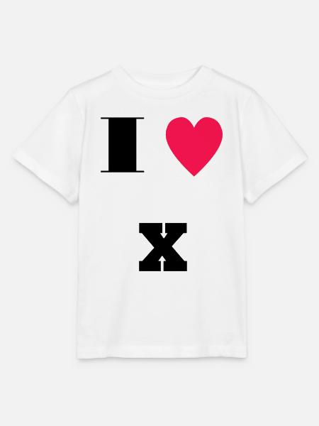 I love X - Stanley/Stella Kinder T-Shirt MINI CREATOR - Weiß