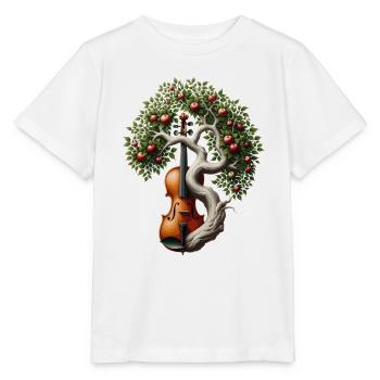 Music, Tree, Violin, Violin, Orchestra, Big Band - Stanley/Stella MINI CREATOR Kids’ T-Shirt - white - Front - Maike (125cm)