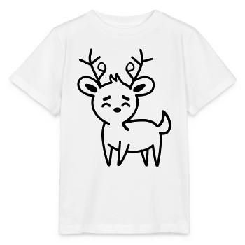 Cerf - T-shirt bio MINI CREATOR Stanley/Stella Enfant - blanc - Devant - Maike (125cm)