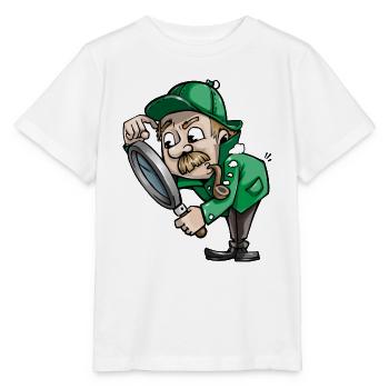 detective detective private investigationgator2 - T-shirt bio MINI CREATOR Stanley/Stella Enfant - blanc - Devant - Maike (125cm)