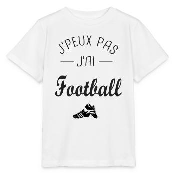 J'peux pas j ai Football joueur footballeur foot - T-shirt bio MINI CREATOR Stanley/Stella Enfant - blanc - Devant - Maike (125cm)