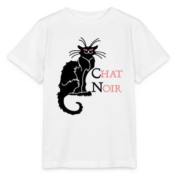 chat noir 'n (text, 2c) - Stanley/Stella MINI CREATOR Kids’ T-Shirt - white - Front - Maike (125cm)