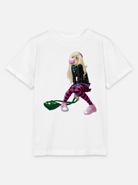 manga girl - Stanley/Stella Kinder T-Shirt MINI CREATOR  - Weiß