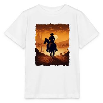 Désert de cowboy de l’Ouest - T-shirt bio MINI CREATOR Stanley/Stella Enfant - blanc - Devant - Maike (125cm)