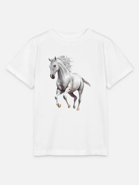 Weißes Pferd - Stanley/Stella Kinder T-Shirt MINI CREATOR - Weiß