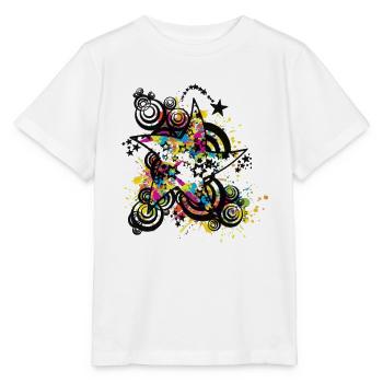 Dancing Star (Colour Splash) 01 - Stanley/Stella Kinder T-Shirt MINI CREATOR  - Weiß - Vorne - Maike (125cm)