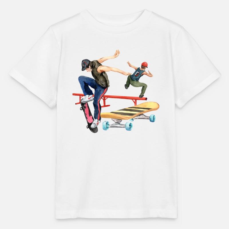 Graphique Longboard - T-shirt bio MINI CREATOR Stanley/Stella Enfant - blanc