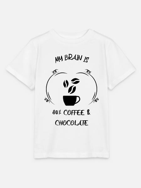 Kaffee Espresso Käffchen & Schokolade - Stanley/Stella Kinder T-Shirt MINI CREATOR - Weiß