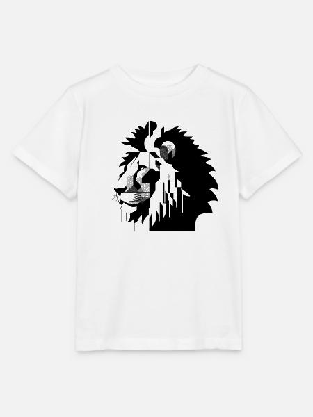Geometrischer Löwe - Stanley/Stella Kinder T-Shirt MINI CREATOR - Weiß
