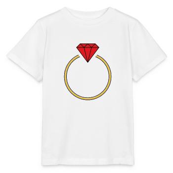 bague en diamant - T-shirt bio MINI CREATOR Stanley/Stella Enfant - blanc - Devant - Maike (125cm)